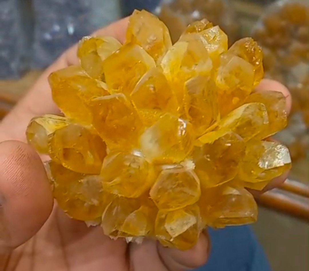 Natural Citrine Crystal Family / Cluster
