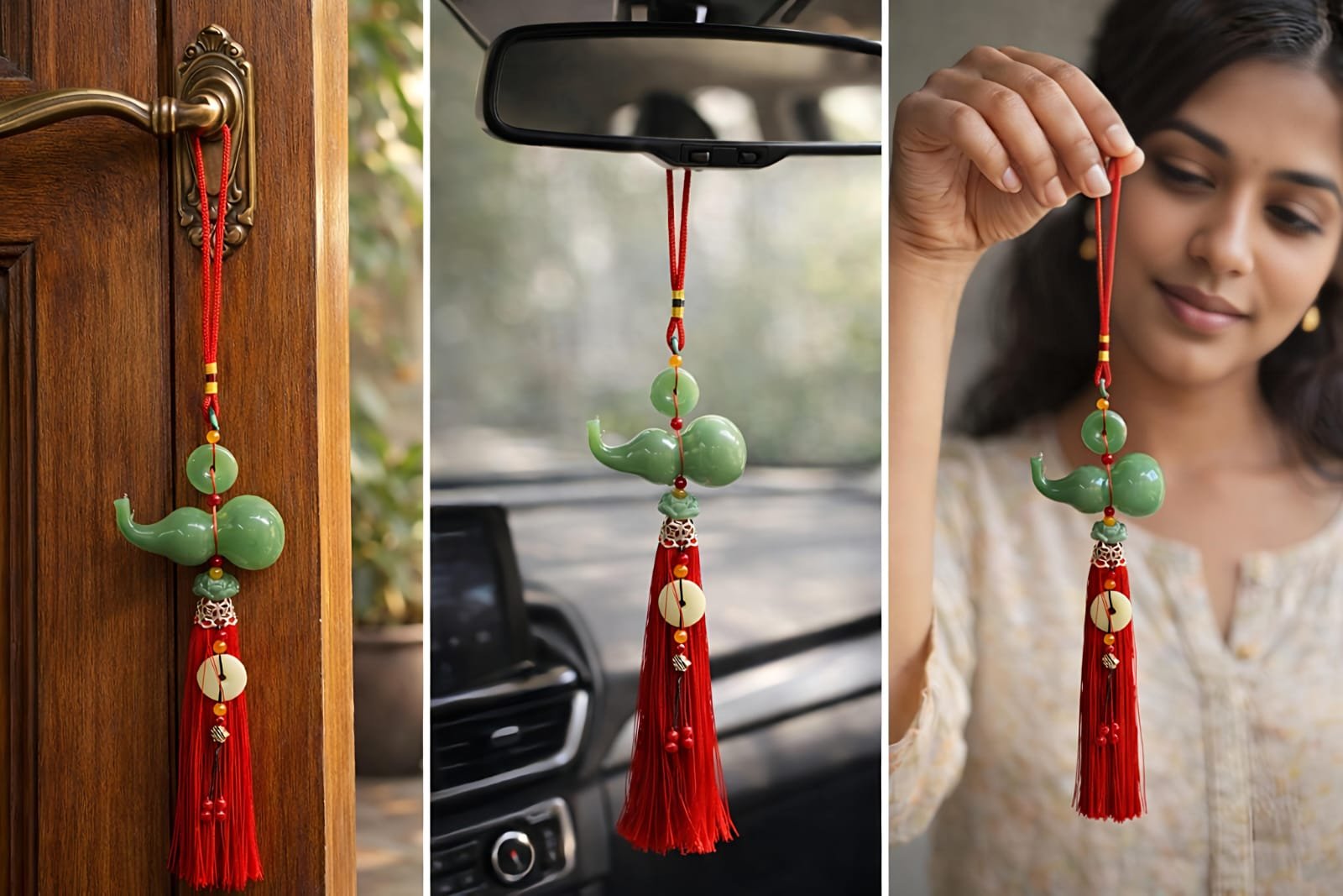 Green Jade Wu Lou Hanging